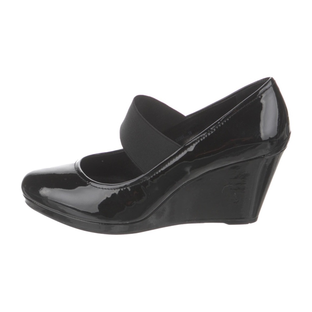 Prada Black Patent Leather Wedges Size 8.5 - Picture 9 of 17